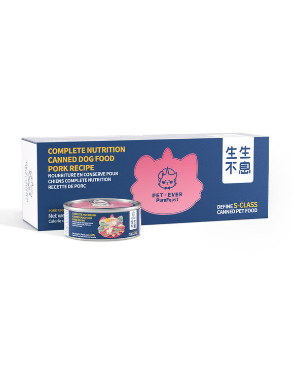 Nourriture humide pour chiens PET-EVER PureFeast, 94 % d'origine animale, sans céréales ni BPA, boîtes de 92 g (paquet de 6)