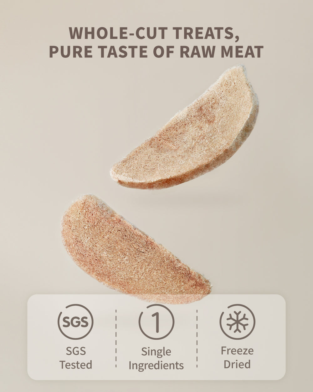 Friandises crues lyophilisées pour chats et chiens PET-EVER Poitrine de canard lyophilisée