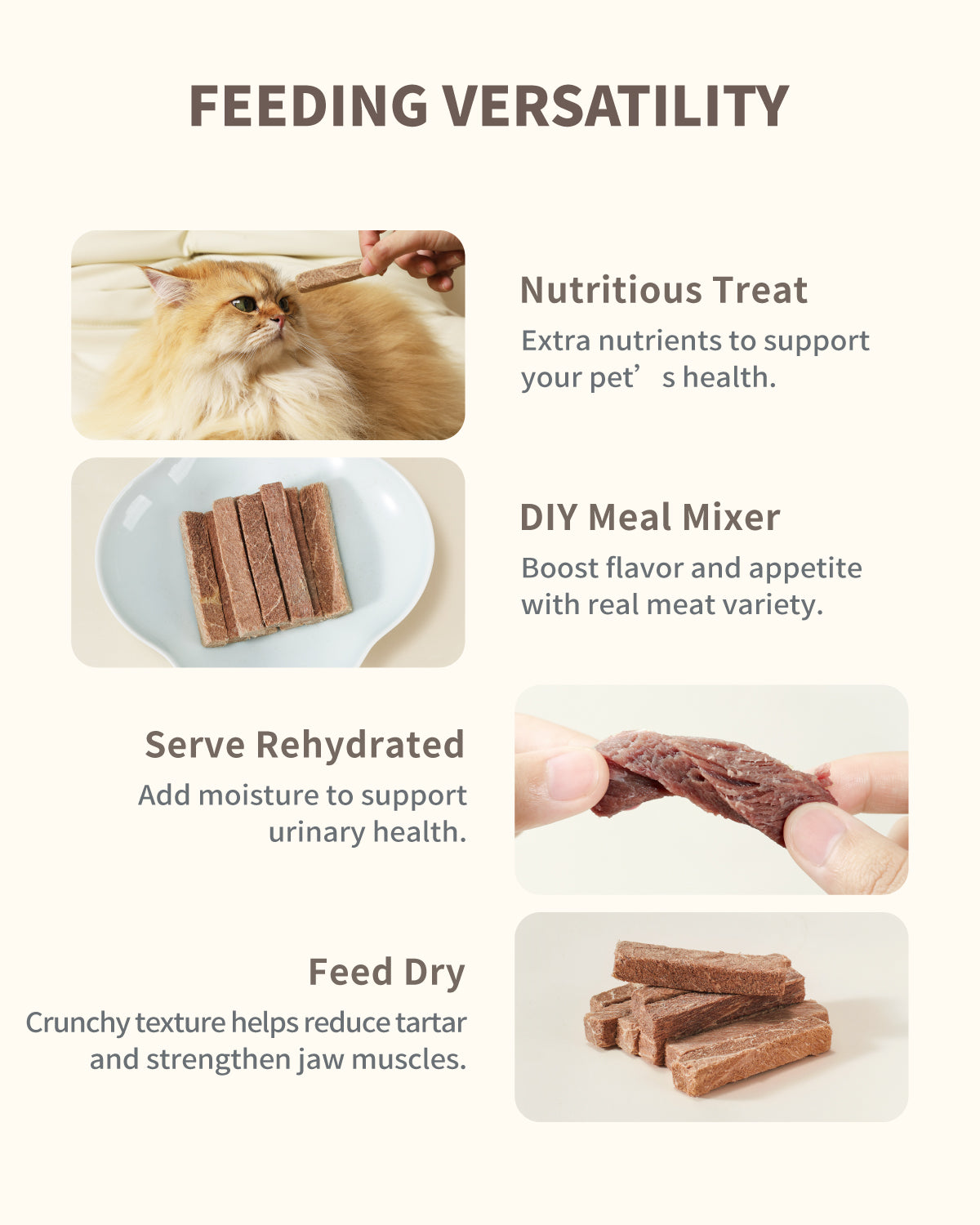 PET-EVER Gefriergetrocknete rohe Leckerlis für Katzen und Hunde, eine einzige Zutat, hypoallergen, artgerecht aufgezogen und fabrikgefertigt, gefriergetrocknete Hühnerhälse und Schweineherzen 