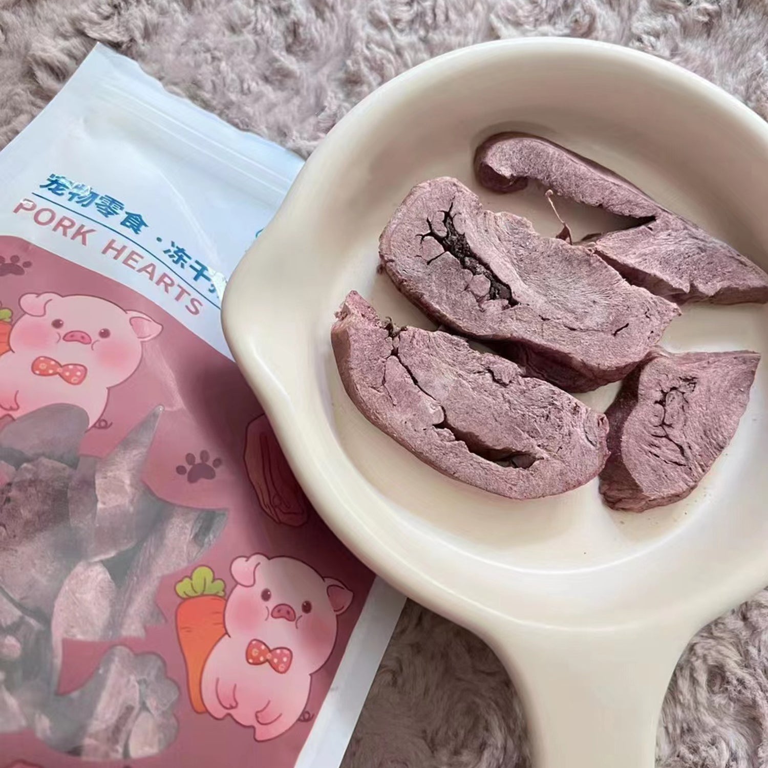 PET-EVER Freeze Dried Raw Cat and & Treats Freeze Dried Pork Hearts